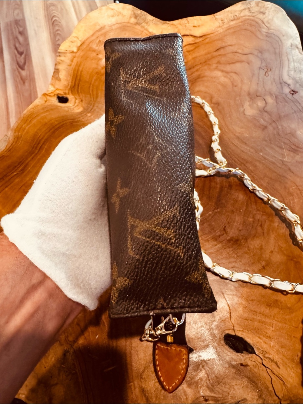 Louis Vuitton vintage monogram converted Crossbody pouchette  purse - Picture 12 of 13